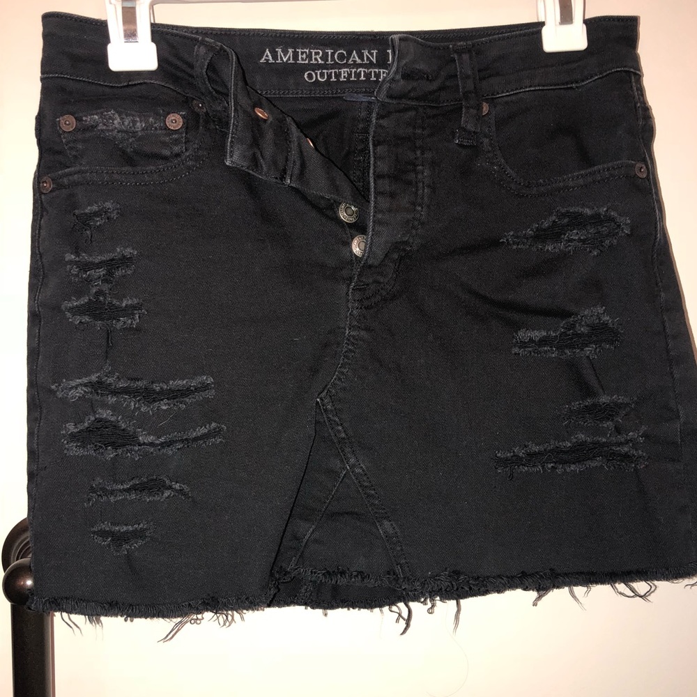 Women’s American Eagle Black Denim Mini Skirt